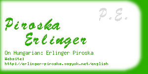 piroska erlinger business card